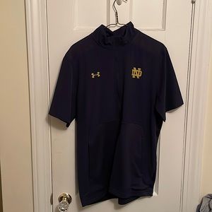 Notre Dame Under Armour Short Sleeve 1/4 Zip
